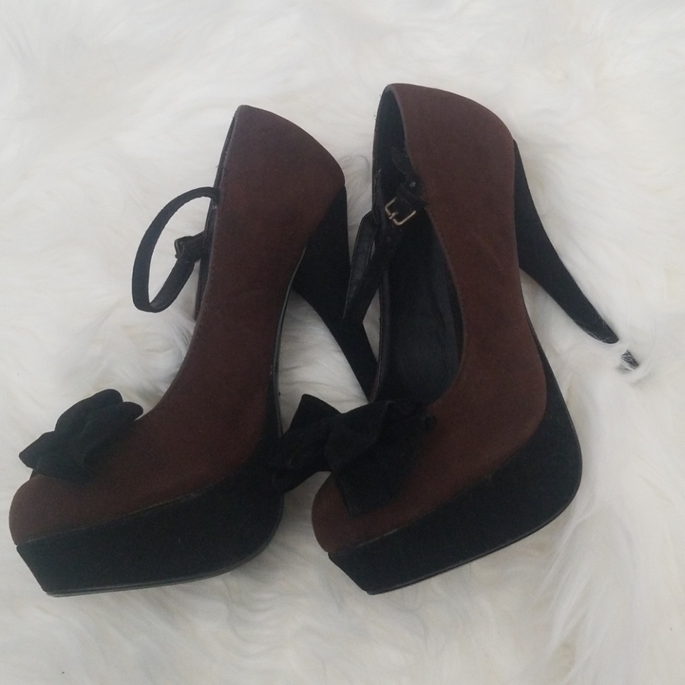Brown & Black Marco Santi Heels SZ 6 - Picture 4 of 8